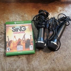 Wired Black Karaoke Microphones with Xbox One Game Bundle